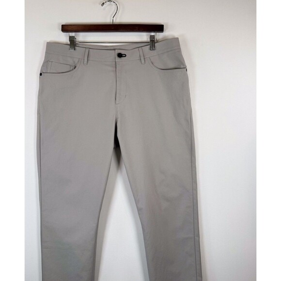 Public Rec Mens Pants Gray Chino 5 Pocket Straight Performance Classic 36x24 - Picture 4 of 11